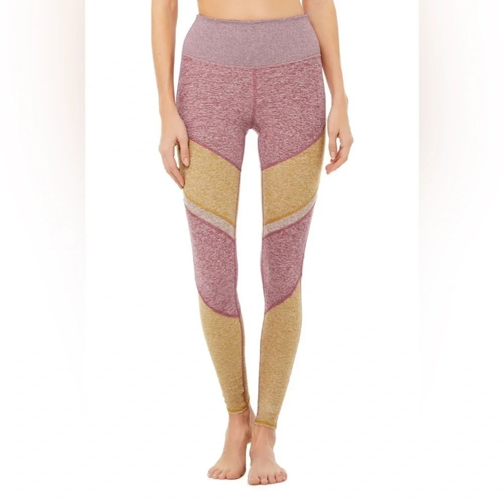 ALO Yoga AloSoft Sheila Legging Dragonfruit Heather/Carmel - Picture 1 of 13
